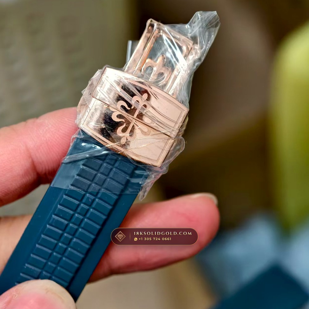 Patek Philippe Aquanaut Luce Annual Calendar 18K Rose Gold Hand-Chamfered Bevel Spec Reference 5261R — Hallmarked Edition — Studio Gallery Plate VII in 18K Rose Gold Au750 (104.6g Verified Mass, Patek Philippe Cal. 26-330 S QA LU)