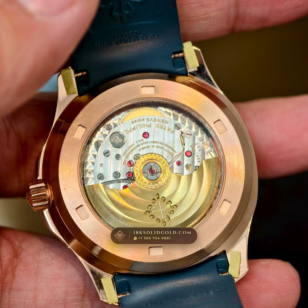 Patek Philippe Aquanaut Luce Annual Calendar 18K Rose Gold Hand-Chamfered Bevel Spec Reference 5261R — Hallmarked Edition — Studio Gallery Plate VIII in 18K Rose Gold Au750 (104.6g Verified Mass, Patek Philippe Cal. 26-330 S QA LU)