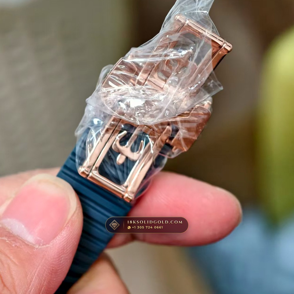 Patek Philippe Aquanaut Luce Annual Calendar 18K Rose Gold Hand-Chamfered Bevel Spec Reference 5261R — Hallmarked Edition — Studio Gallery Plate IX in 18K Rose Gold Au750 (104.6g Verified Mass, Patek Philippe Cal. 26-330 S QA LU)