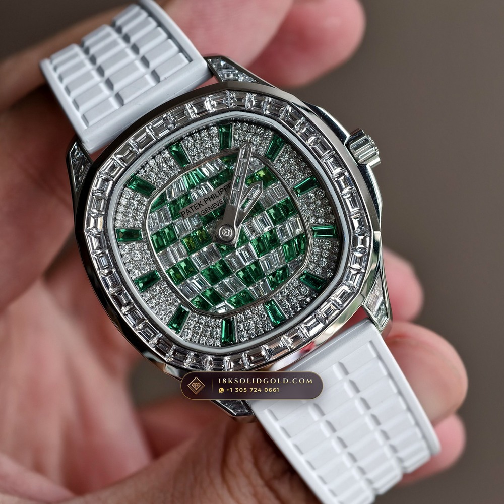 Patek Philippe Aquanaut Luce Haute Joaillerie 18K White Gold Reference 5062/450G-010 — Hallmarked Edition angle 2