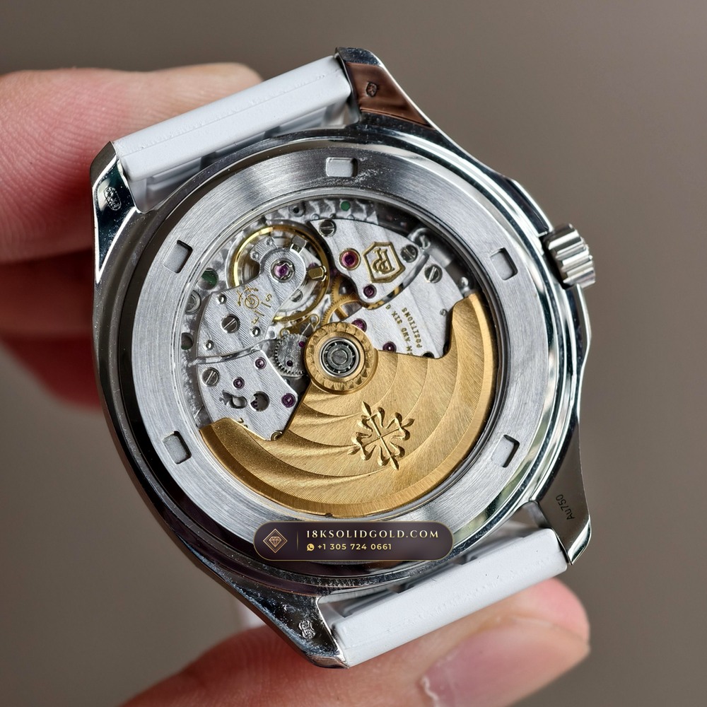 Patek Philippe Aquanaut Luce Haute Joaillerie 18K White Gold Reference 5062/450G-010 — Hallmarked Edition — Studio Gallery Plate VIII in 18K White Gold Au750 (114.5g Verified Mass, Patek Philippe Cal. 26-330 S C - 21K Gold Rotor)