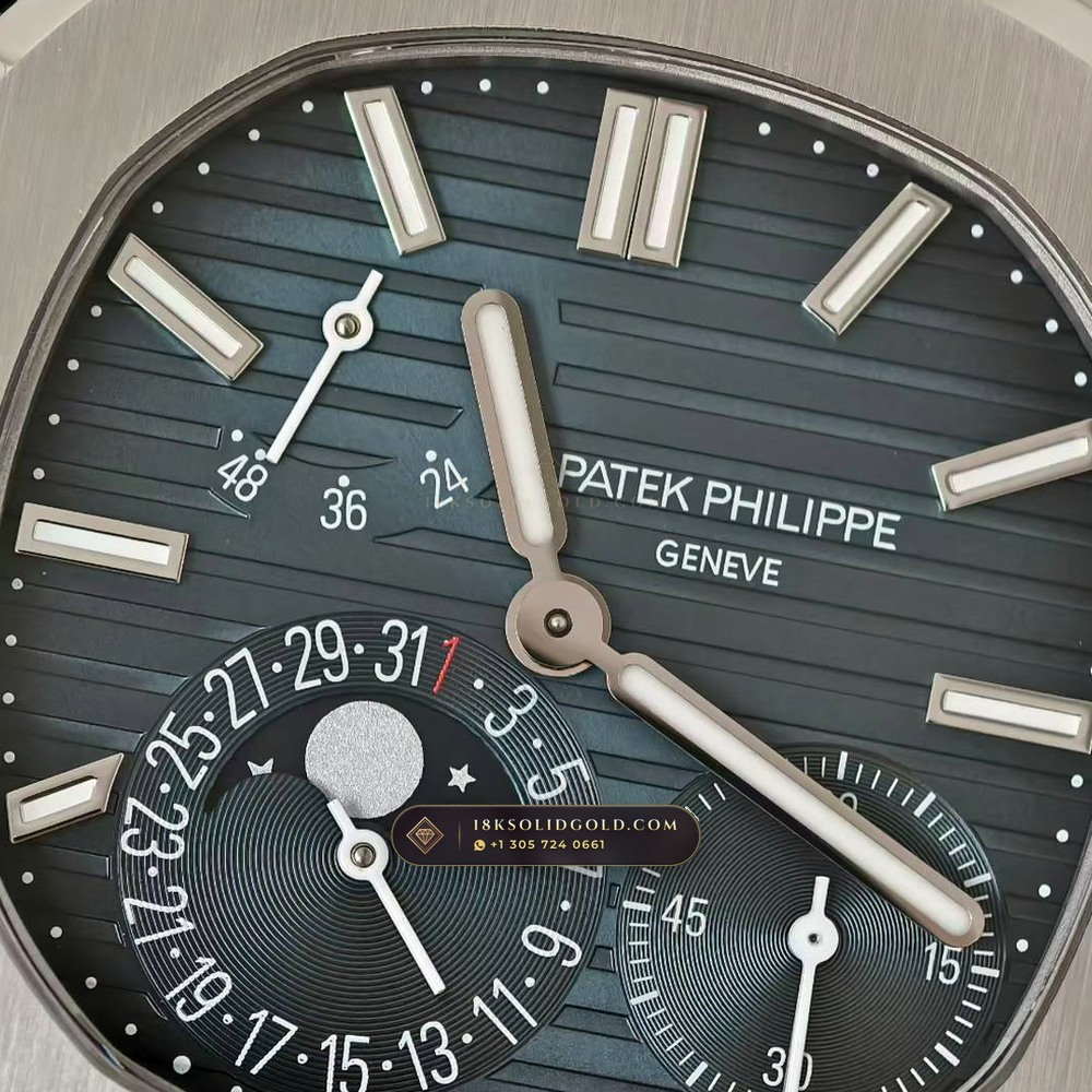 Patek Philippe Nautilus Moonphase & Power Reserve Geneva Atelier Spec Reference 5712A — Salon Edition — Studio Gallery Plate VII in 904L Stainless Steel Custom Architecture (116.7g Verified Mass, Patek Philippe Cal. 240 PS IRM C LU - 22K Gold Micro-Rotor)