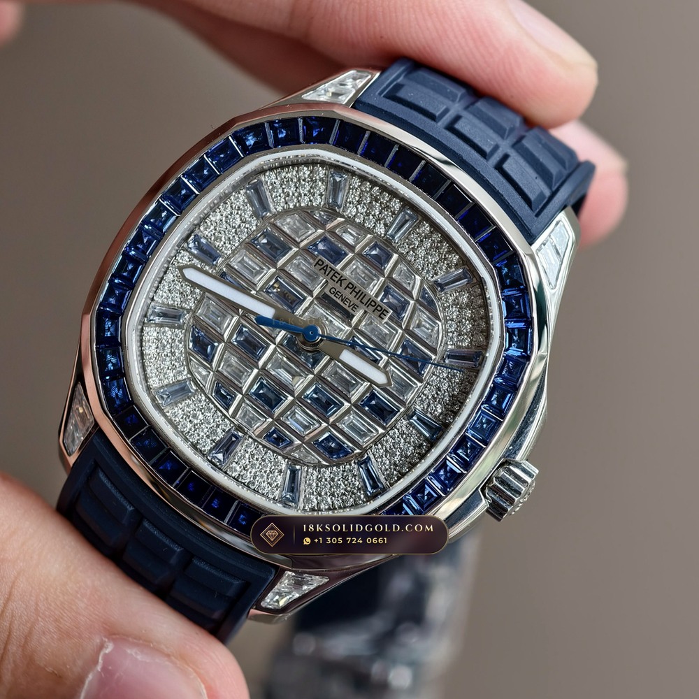 Patek Philippe Aquanaut Luce Haute Joaillerie Diamond-Set Bezel 18K White Gold Reference 5268/461G-001 — Hallmarked Edition angle 3