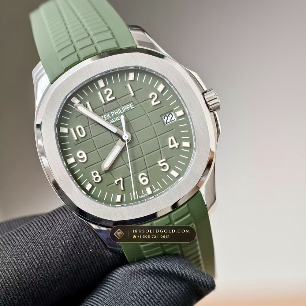 Patek Philippe Aquanaut Jumbo 42.2mm 18K White Gold Zurich Collector Spec Reference 5168G — Hallmarked Edition angle 2