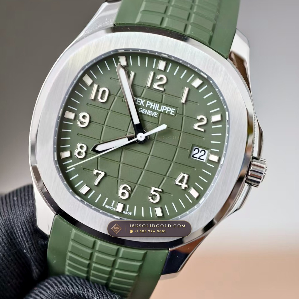 Patek Philippe Aquanaut Jumbo 42.2mm 18K White Gold Zurich Collector Spec Reference 5168G — Hallmarked Edition angle 3
