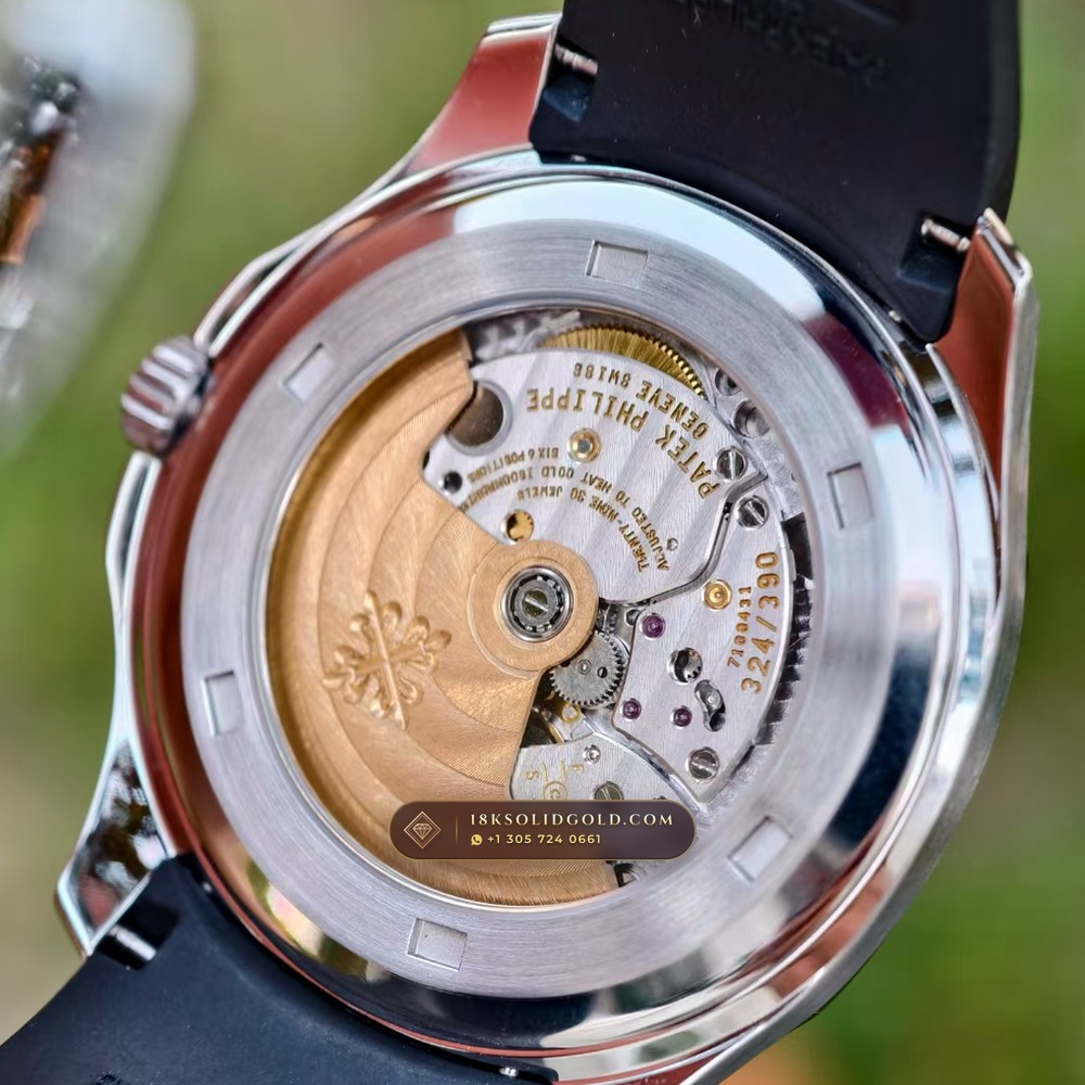 Patek Philippe Aquanaut Extra-Large Self-Winding Master Watchmaker Spec Reference 5167A — Salon Edition — Studio Gallery Plate VII in 904L Stainless Steel Custom Architecture (79.1g Verified Mass, Patek Philippe Cal. 324 S C - 21K Gold Rotor)