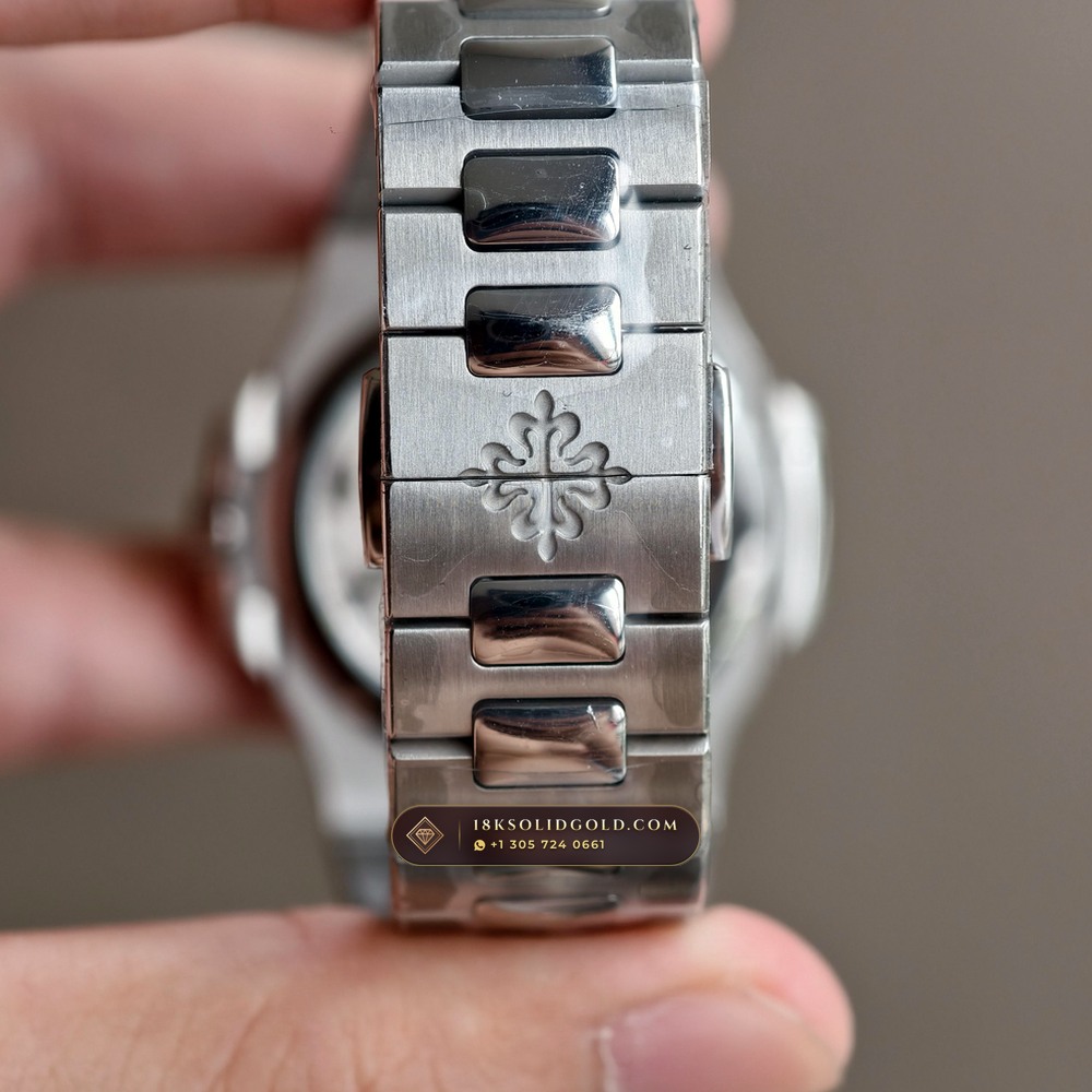 Patek Philippe Nautilus Moonphase & Power Reserve Reference 5712/1A-001 — Salon Edition — Studio Gallery Plate VIII in 904L Stainless Steel Custom Architecture (116.3g Verified Mass, Patek Philippe Cal. 240 PS IRM C LU - 22K Gold Micro-Rotor)