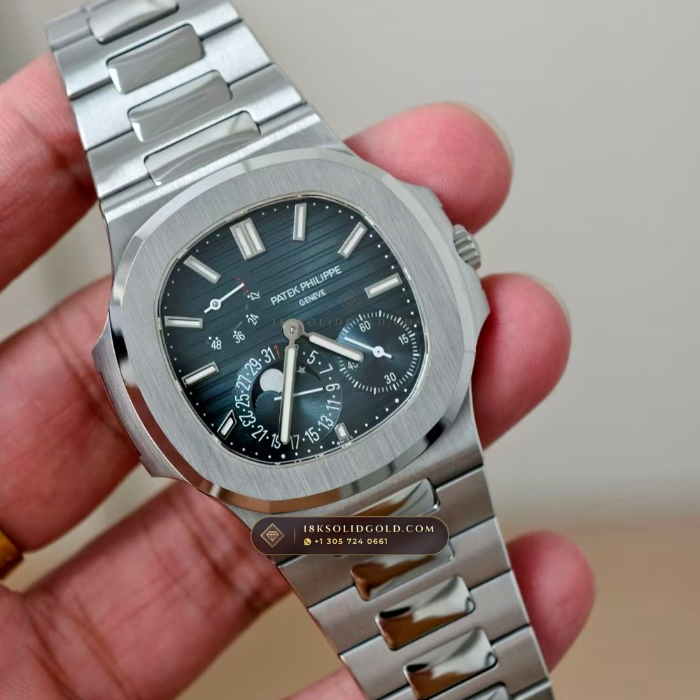 Patek Philippe Nautilus Moonphase & Power Reserve Chronometer Regulated Spec Reference 5712A — Salon Edition angle 2