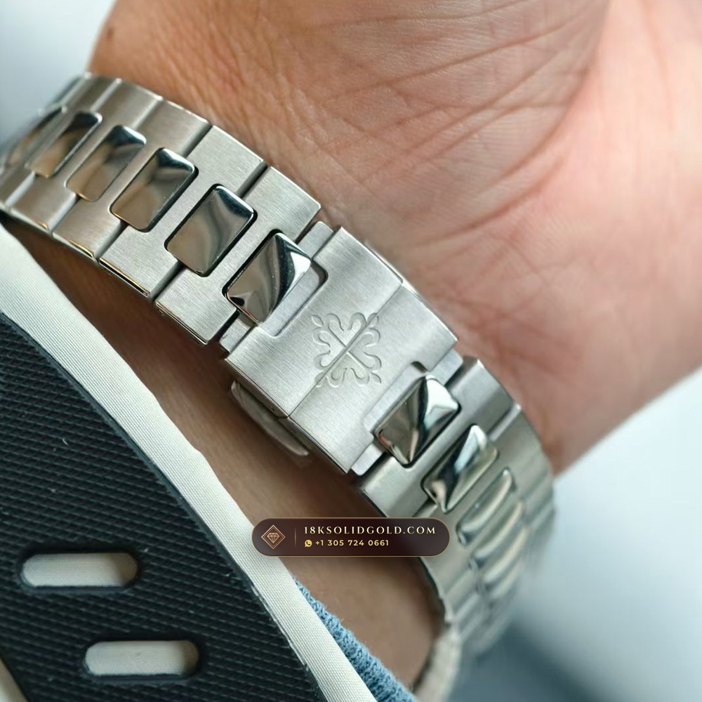 Patek Philippe Nautilus Moonphase & Power Reserve Hand-Chamfered Bevel Spec Reference 5712A — Salon Edition — Studio Gallery Plate VIII in 904L Stainless Steel Custom Architecture (116.3g Verified Mass, Patek Philippe Cal. 240 PS IRM C LU - 22K Gold Micro-Rotor)