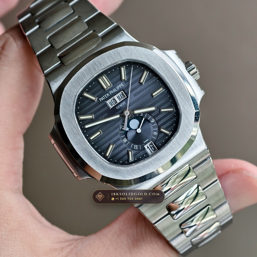 Patek Philippe Nautilus Annual Calendar & Moonphase Reference 5726/1A-014 — Salon Edition angle 2