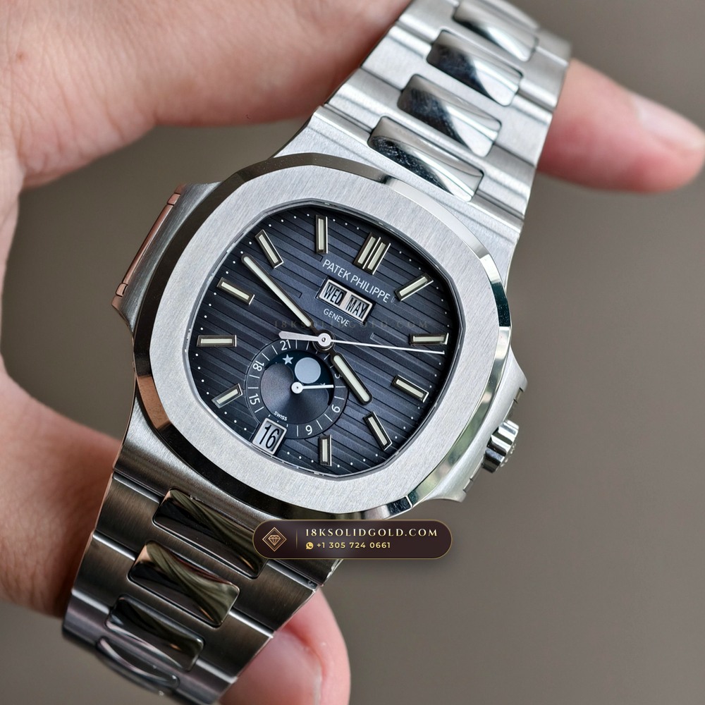 Patek Philippe Nautilus Annual Calendar & Moonphase Reference 5726/1A-014 — Salon Edition angle 3