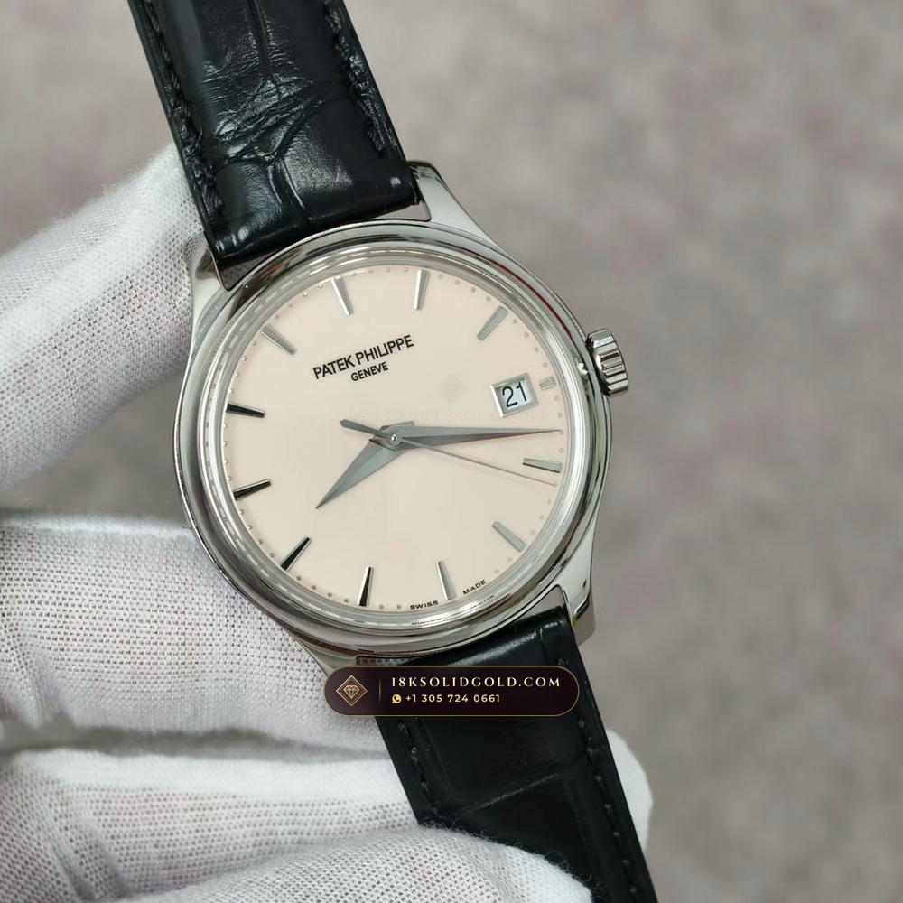 Patek Philippe Calatrava Automatic 18K White Gold Reference 5227G-001 — Hallmarked Edition angle 2