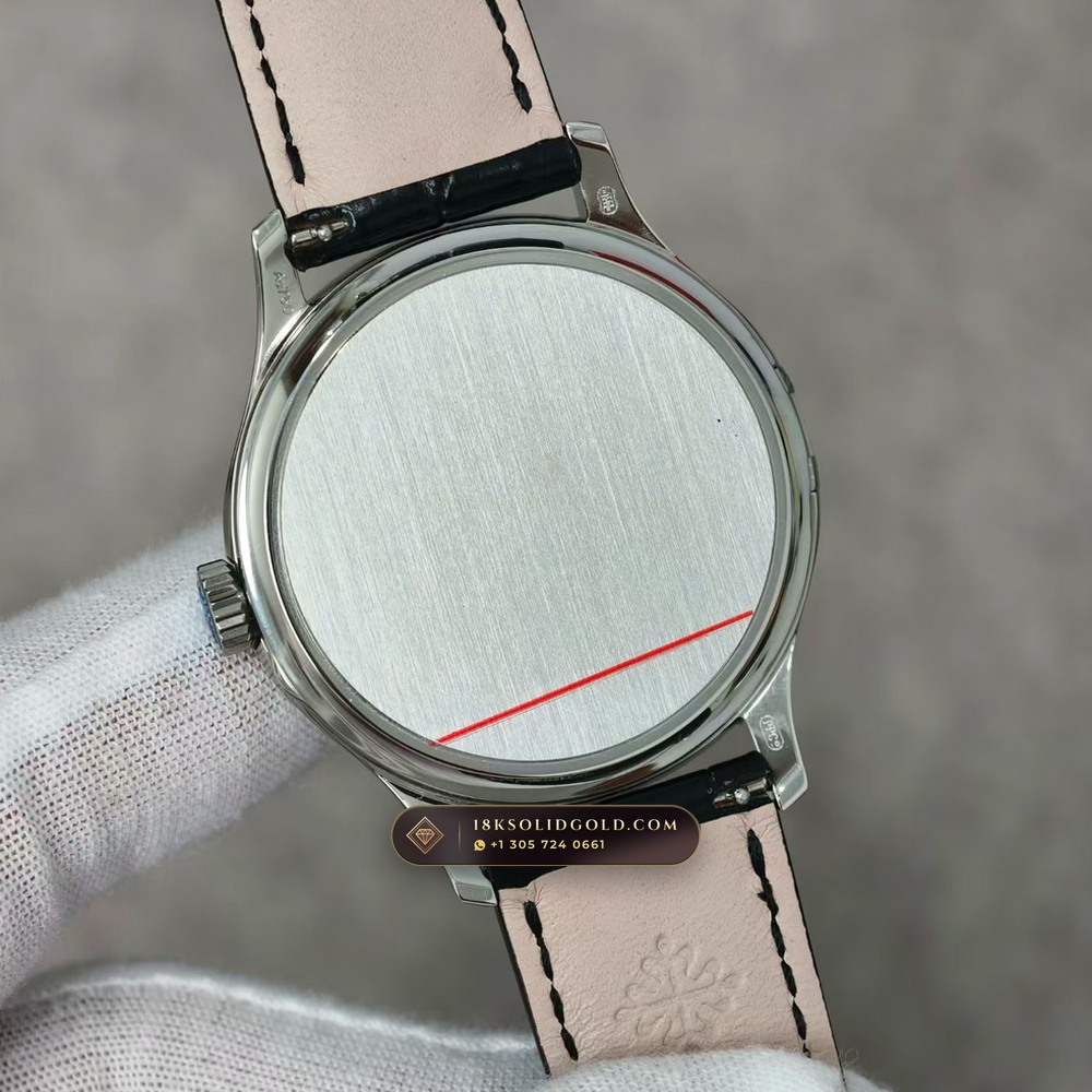 Patek Philippe Calatrava Automatic 18K White Gold Reference 5227G-001 — Hallmarked Edition — Studio Gallery Plate VII in 18K White Gold Au750 (79.0g Verified Mass, Patek Philippe Cal. 324 S C - 21K Gold Rotor)