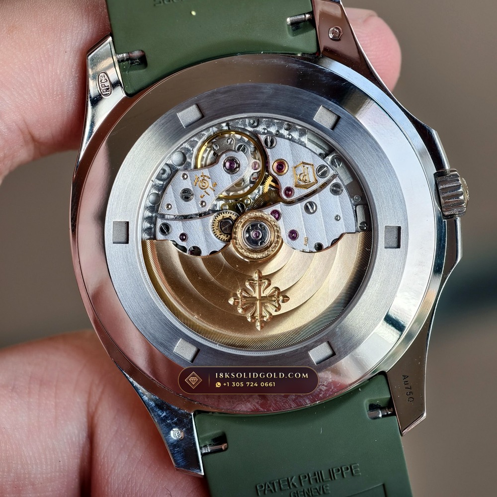 Patek Philippe Aquanaut Jumbo 42.2mm 18K White Gold Reference 5168G — Hallmarked Edition — Studio Gallery Plate VIII in 18K White Gold Au750 (120.6g Verified Mass, Patek Philippe Cal. 324 S C - 21K Gold Rotor)