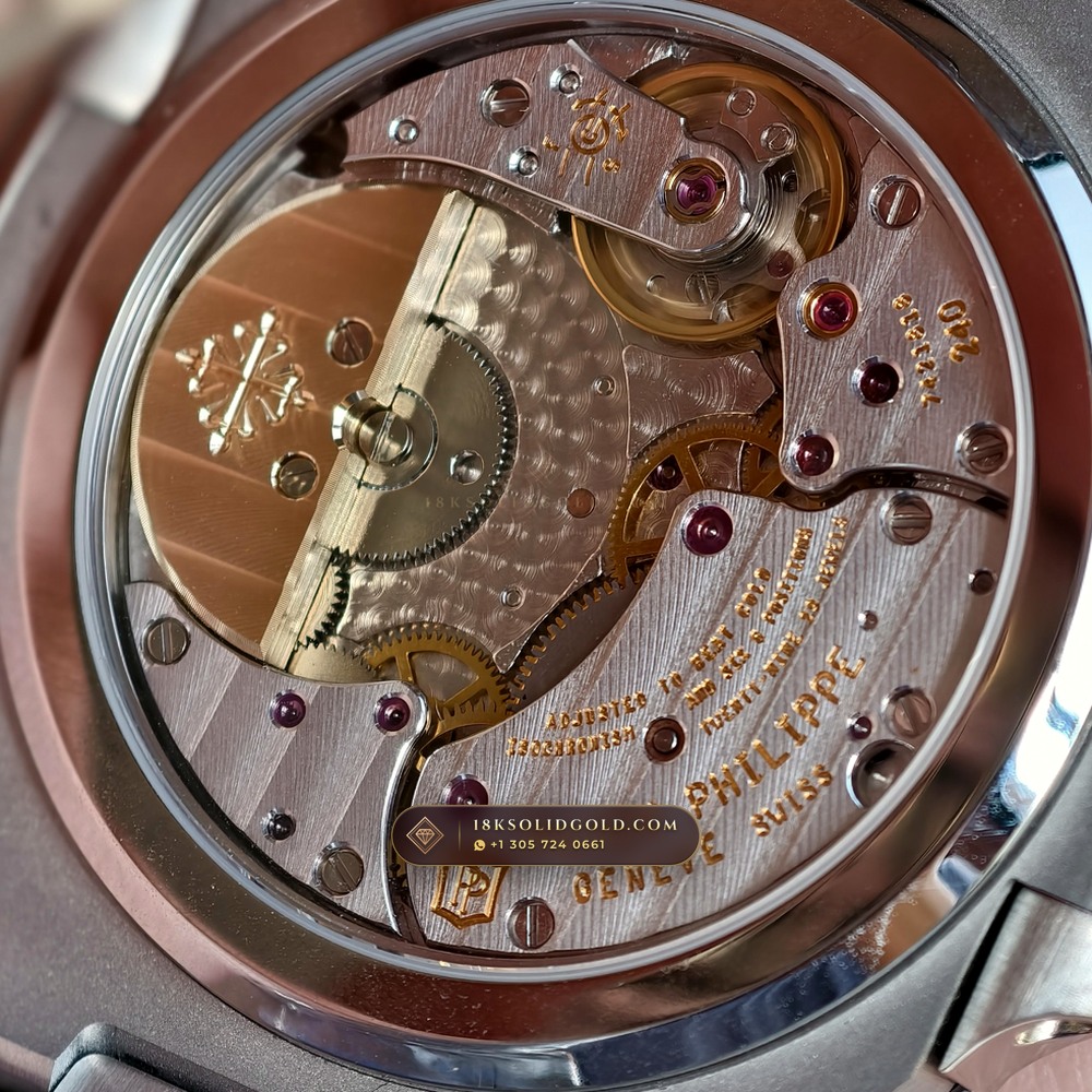 Patek Philippe Nautilus Moonphase & Power Reserve Custom SW Dial 22K Gold Rotor Reference 5712/1A — Salon Edition — Studio Gallery Plate VII in 904L Stainless Steel Custom Architecture (116.9g Verified Mass, Patek Philippe Cal. 240 PS IRM C LU - 22K Gold Micro-Rotor)