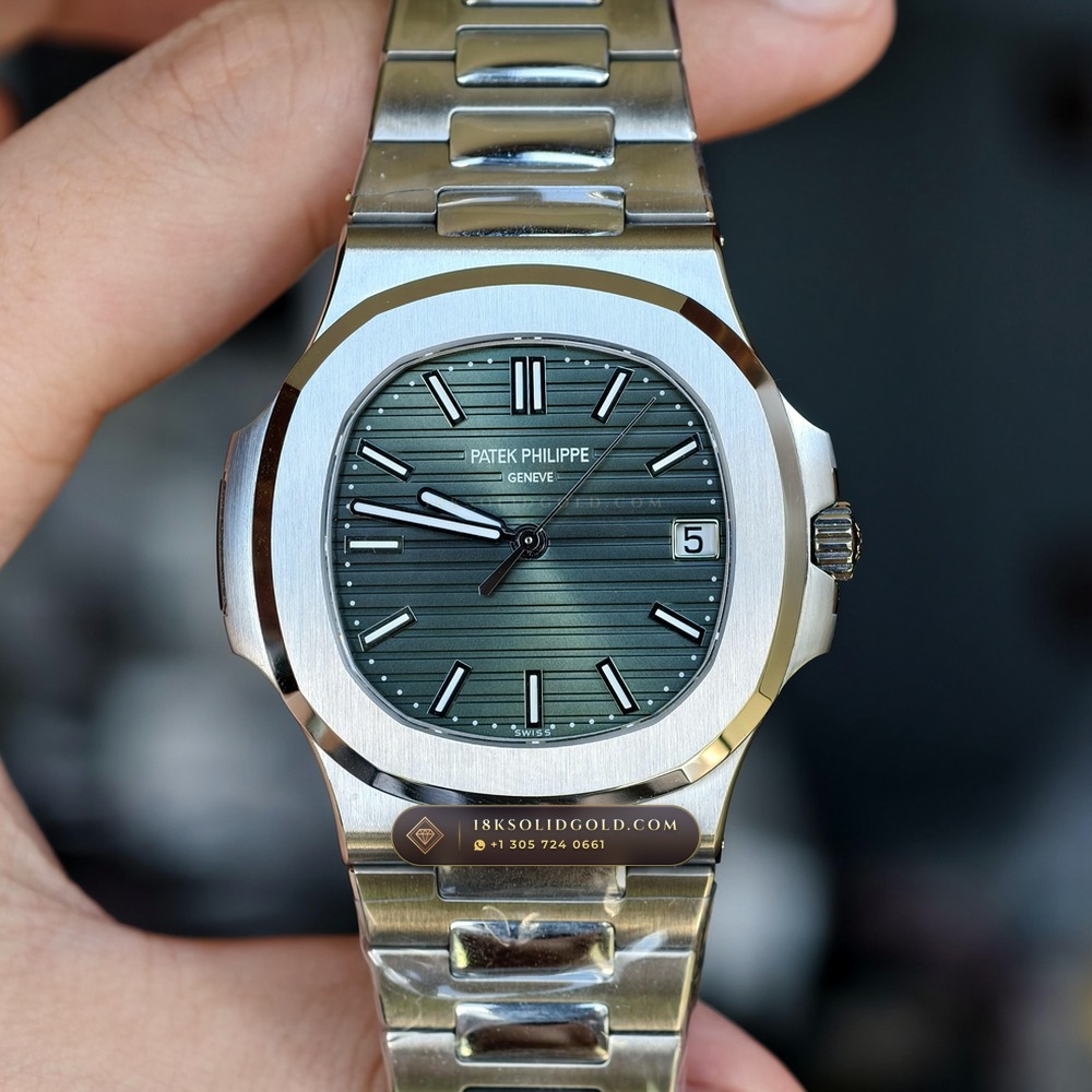 Patek Philippe Nautilus Self-Winding 22K Gold Rotor 5-Axis CNC Case Reference 5711/1A-014 — Salon Edition