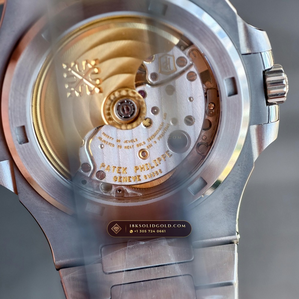 Patek Philippe Nautilus Self-Winding 22K Gold Rotor 5-Axis CNC Case Reference 5711/1A-014 — Salon Edition — Studio Gallery Plate VII in 904L Stainless Steel Custom Architecture (115.2g Verified Mass, Patek Philippe Cal. 26-330 S C / Cal. 324 S C - 21K Gold Rotor)
