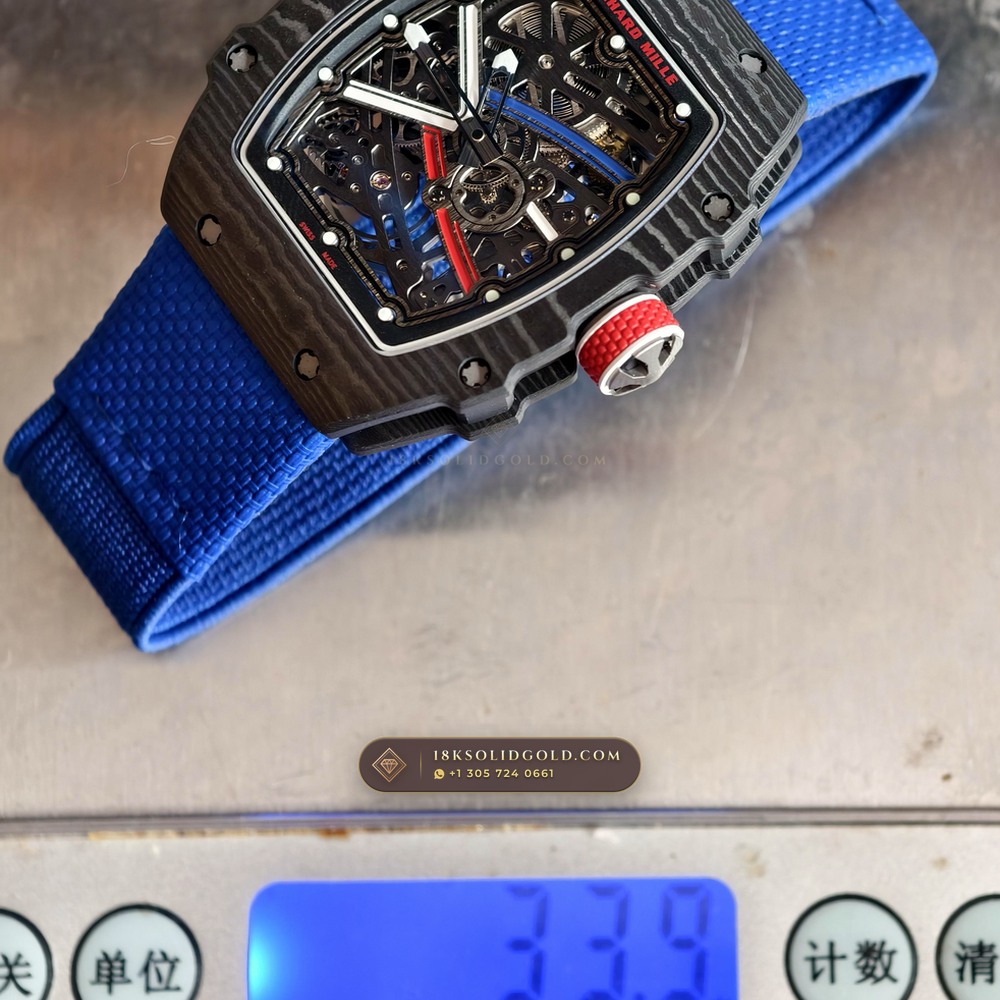 Richard Mille RM 67-02 Automatic Extra-Flat Sebastien Ogier Carbon TPT Geneva Atelier Spec — Salon Edition — Studio Gallery Plate IX in Carbon TPT & Grade 5 Titanium (33.6g Verified Mass, Richard Mille Cal. CRMA7 Skeletonized Titanium)