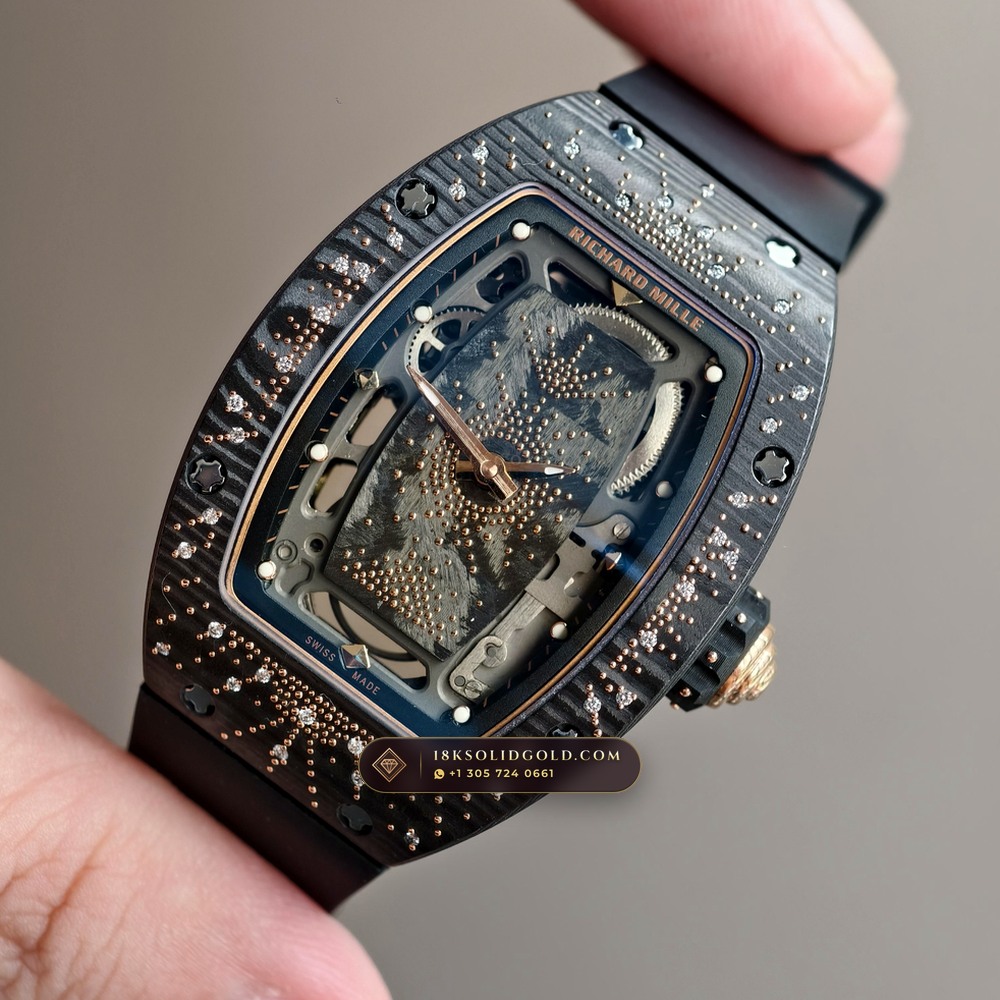 Richard Mille RM 07-01 Automatic Tonneau Dark Night Carbon TPT & Gold Leaf — Salon Edition angle 3