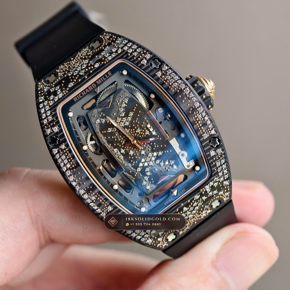 Richard Mille RM 07-01 Automatic Tonneau Misty Night Carbon TPT & Gold Leaf — Salon Edition angle 3