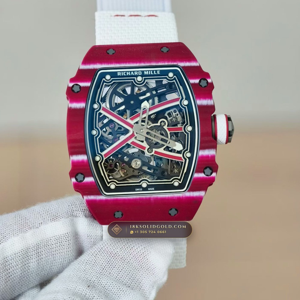 Richard Mille RM 67-02 Automatic Extra-Flat Mutaz Barshim Crimson Quartz TPT 5-Axis CNC Case — Salon Edition