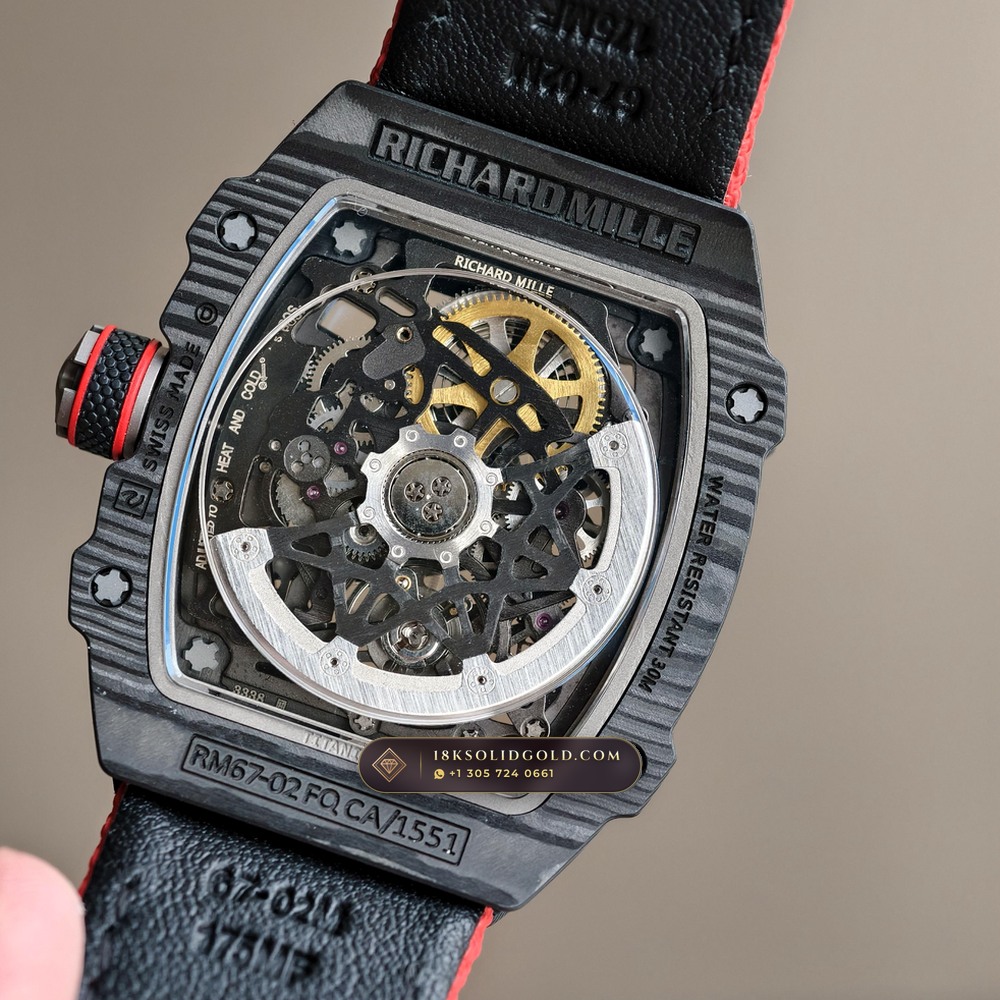 Richard Mille RM 67-02 Automatic Extra-Flat Italy Limited Edition 5-Axis CNC Case — Salon Edition — Studio Gallery Plate VII in Carbon TPT & Grade 5 Titanium (33.2g Verified Mass, Richard Mille Cal. CRMA7 Skeletonized Titanium)