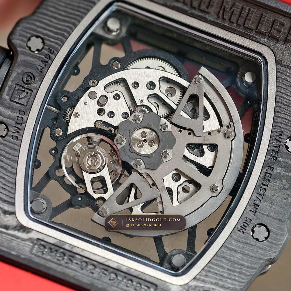 Richard Mille RM 35-02 Rafael Nadal Automatic Carbon TPT Skeleton — Salon Edition — Studio Gallery Plate VIII in Carbon TPT & Grade 5 Titanium (50.2g Verified Mass, Richard Mille Cal. RMAL1 Variable-Geometry Rotor)