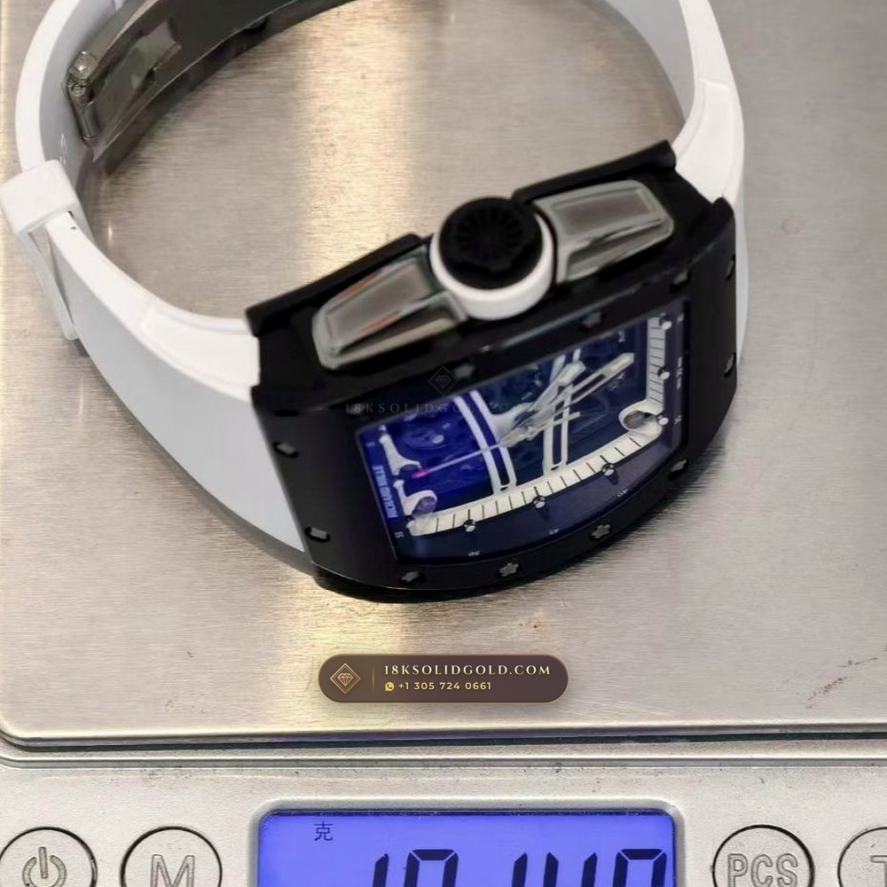 Richard Mille RM 61-01 Yohan Blake Asymmetric Geneva Atelier Spec — Salon Edition — Studio Gallery Plate IX in Carbon TPT & Grade 5 Titanium (55.1g Verified Mass, Richard Mille Cal. RMUL2 Free-Sprung Skeleton)