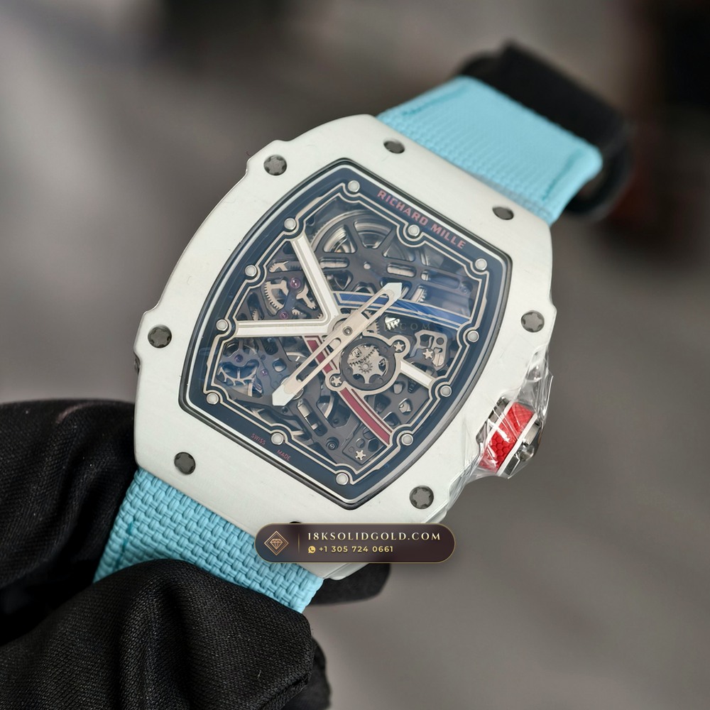 Richard Mille RM 67-02 Automatic Extra-Flat Alexis Pinturault White Quartz TPT — Salon Edition angle 3
