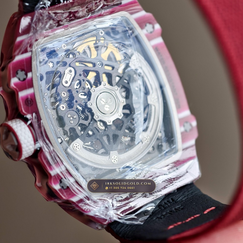 Richard Mille RM 67-02 Automatic Extra-Flat Mutaz Barshim Crimson Quartz TPT — Salon Edition — Studio Gallery Plate VII in Carbon TPT & Grade 5 Titanium (33.6g Verified Mass, Richard Mille Cal. CRMA7 Skeletonized Titanium)