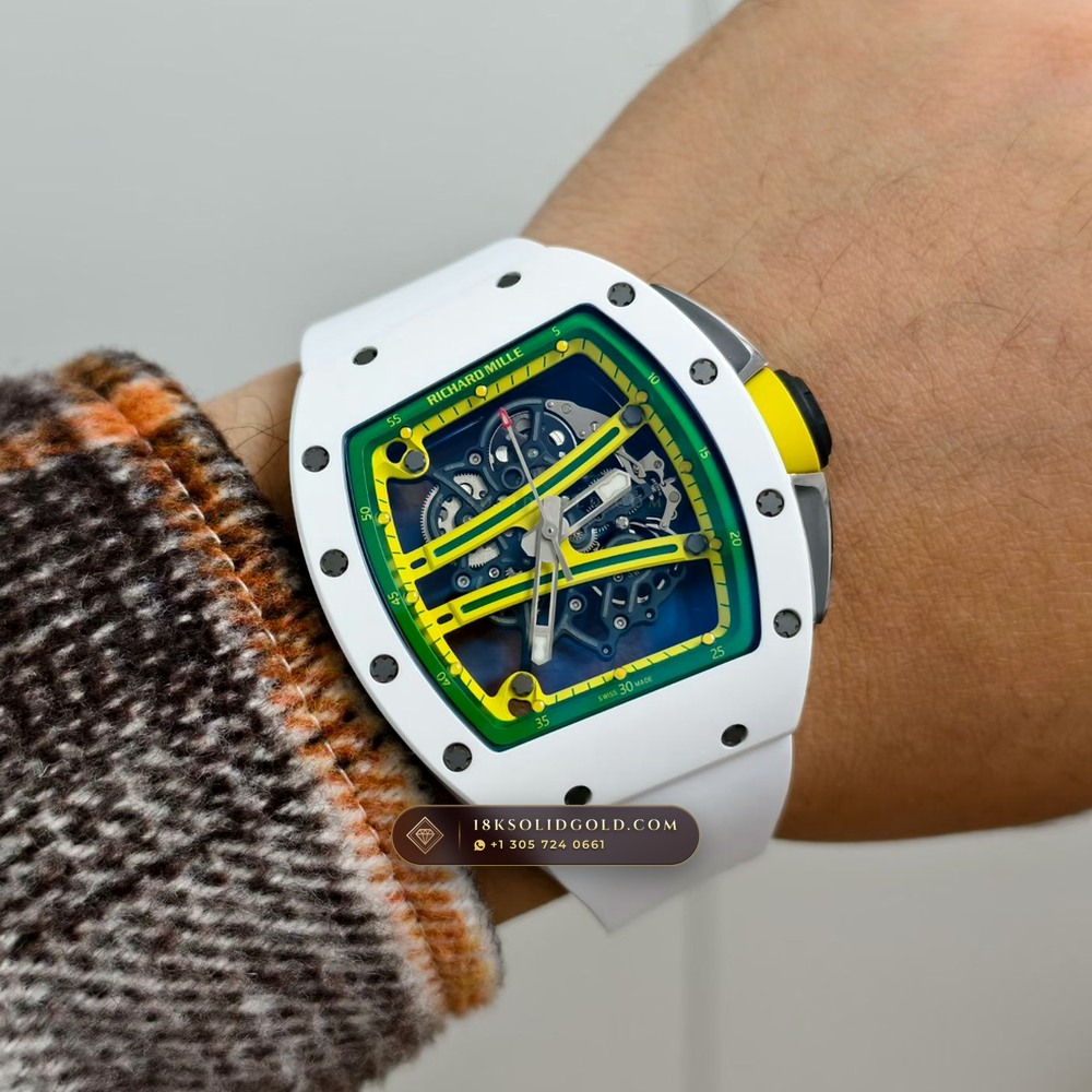 Richard Mille RM 61-01 Yohan Blake Asymmetric Hand-Chamfered Bevel Spec — Salon Edition — Studio Gallery Plate IX in Carbon TPT & Grade 5 Titanium (55.4g Verified Mass, Richard Mille Cal. RMUL2 Free-Sprung Skeleton)