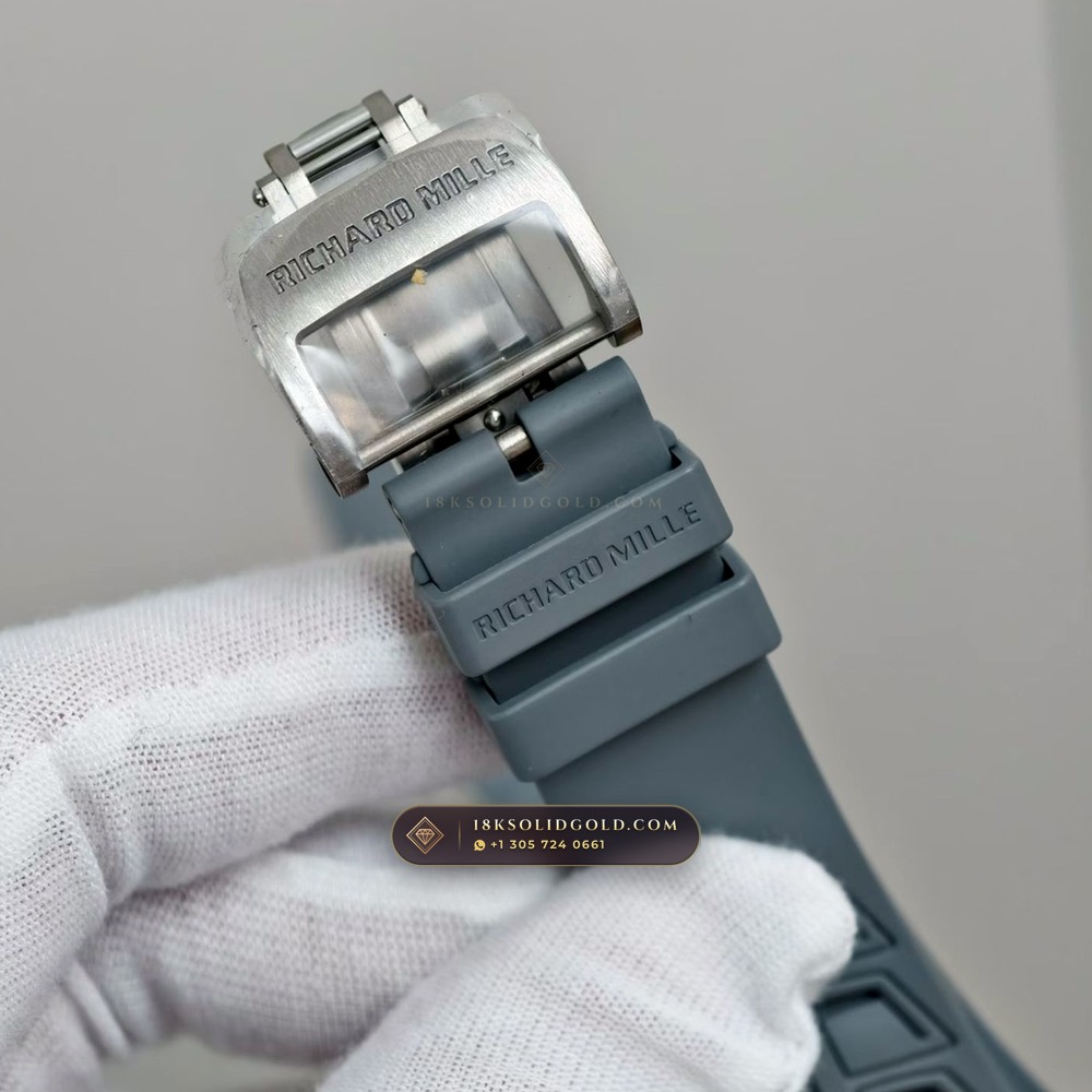 Richard Mille RM 055 Bubba Watson Manual Winding Geneva Atelier Spec — Salon Edition — Studio Gallery Plate VIII in ATZ White Ceramic & Grade 5 Titanium (66.3g Verified Mass, Richard Mille Cal. RMUL2 Grade 5 Titanium Skeleton)