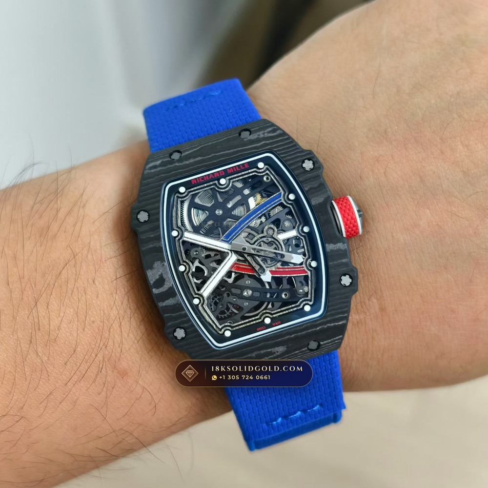 Richard Mille RM 67-02 Automatic Extra-Flat Sebastien Ogier Carbon TPT — Salon Edition — Studio Gallery Plate IX in Carbon TPT & Grade 5 Titanium (33.5g Verified Mass, Richard Mille Cal. CRMA7 Skeletonized Titanium)