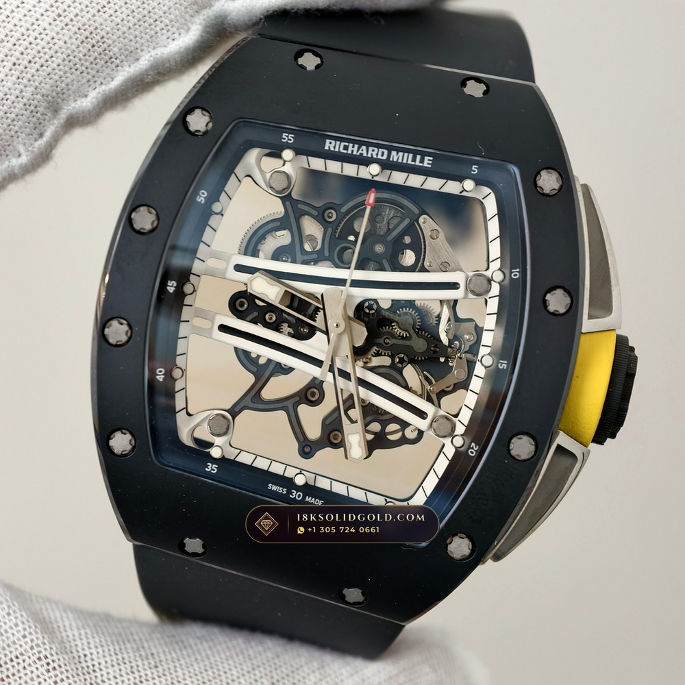 Richard Mille RM 61-01 Yohan Blake Asymmetric Sapphire Caseback Spec — Salon Edition angle 2