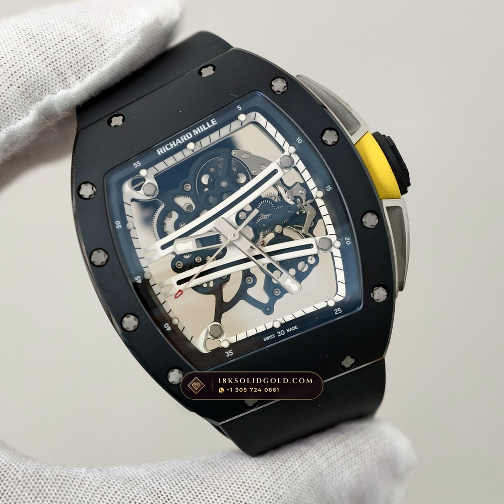 Richard Mille RM 61-01 Yohan Blake Asymmetric Sapphire Caseback Spec — Salon Edition angle 3