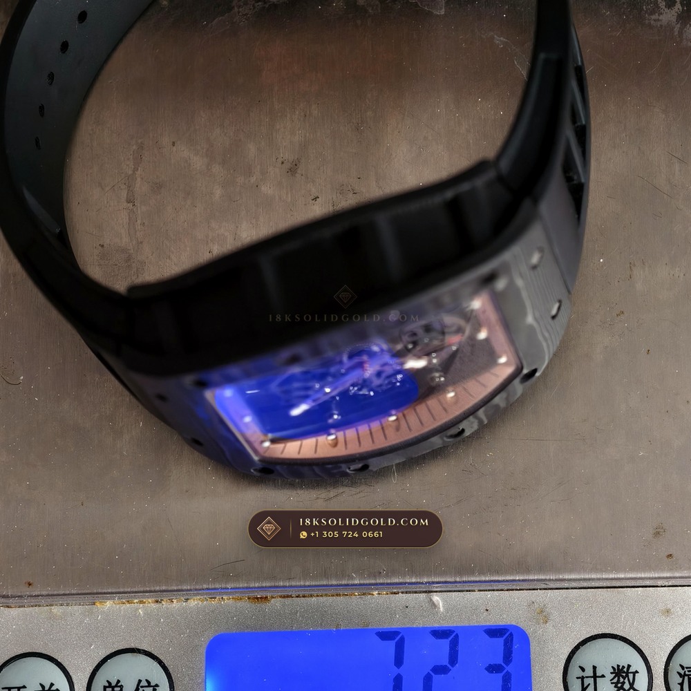 Richard Mille RM 055 Bubba Watson Manual Winding Asia Limited Edition — Salon Edition — Studio Gallery Plate X in Carbon TPT & Grade 5 Titanium (66.8g Verified Mass, Richard Mille Cal. RMUL2 Grade 5 Titanium Skeleton)