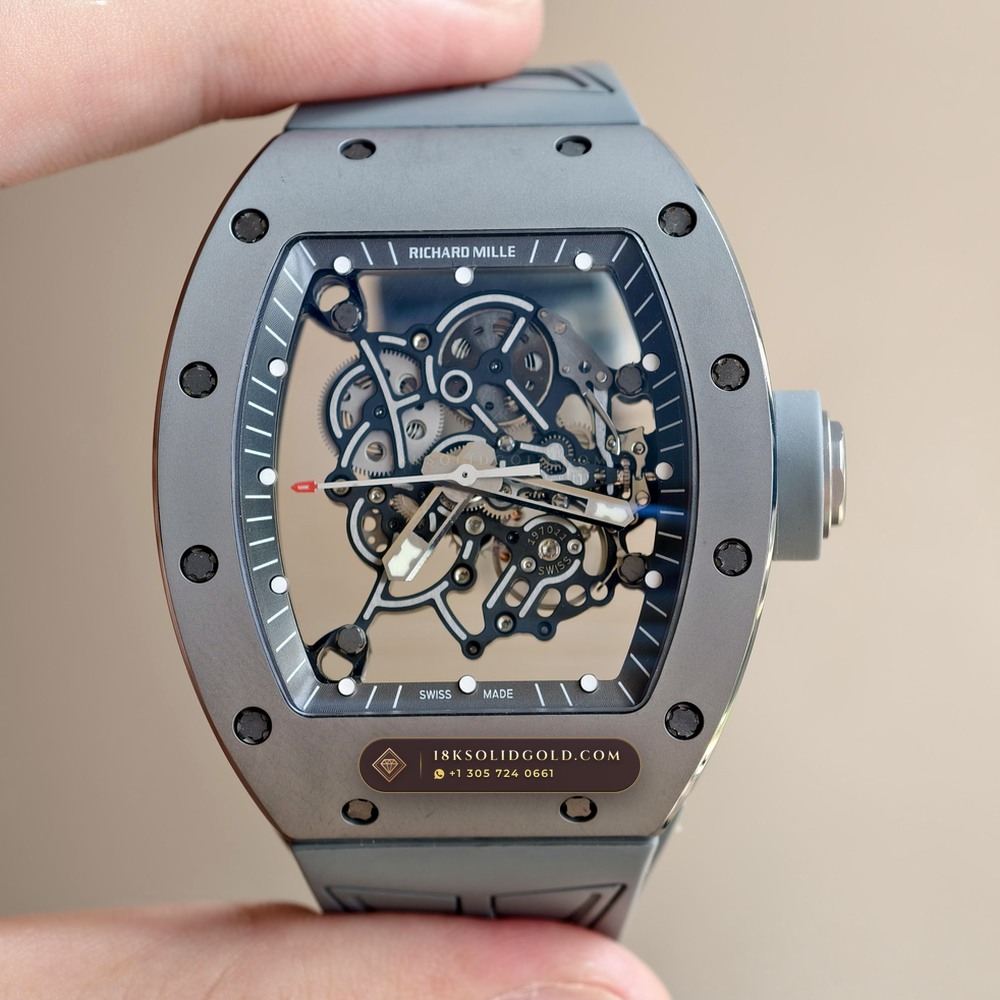 Richard Mille RM 055 Bubba Watson Manual Winding Sunburst Rhodium / Slate Grey Dial — Salon Edition