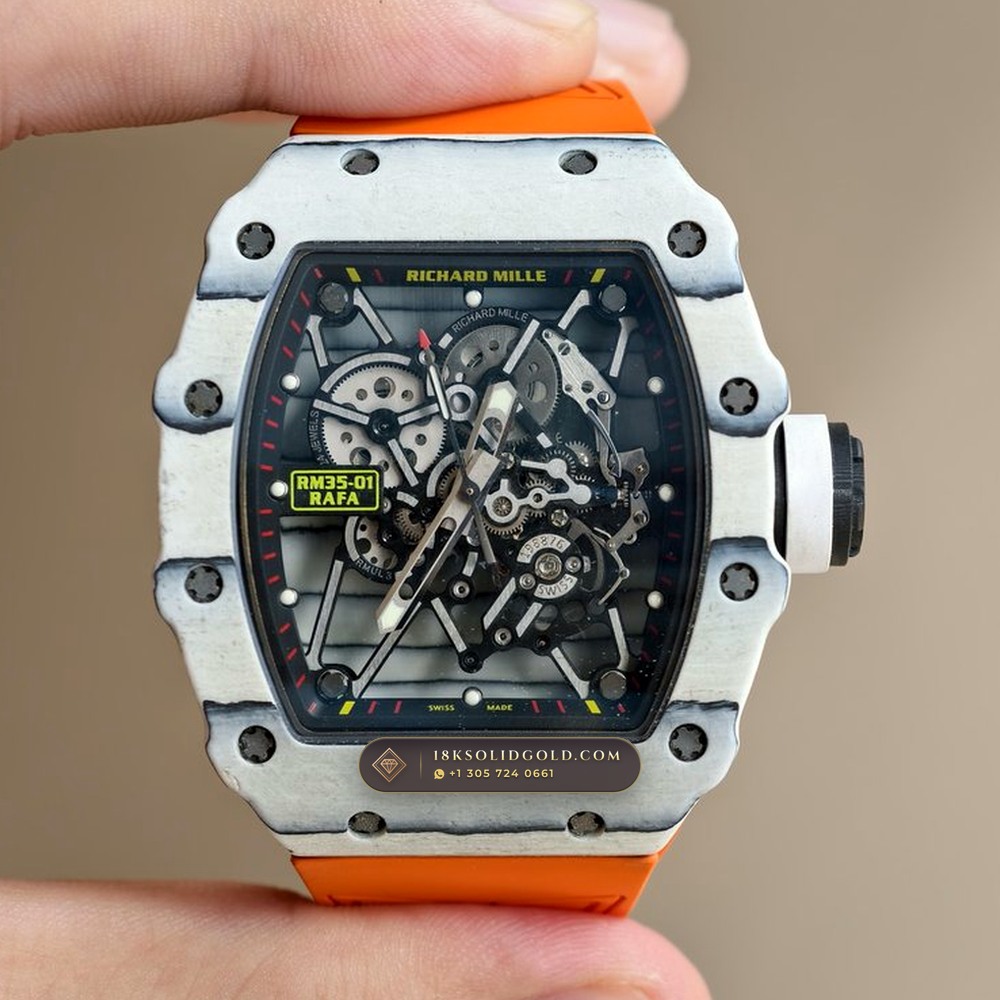 Richard Mille RM 35-01 Rafael Nadal White Quartz TPT Skeleton — Salon Edition