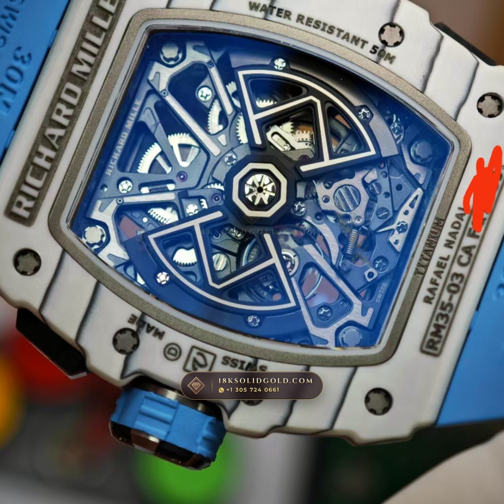 Richard Mille RM 35-03 Automatic Rafael Nadal Chronometer Regulated Spec — Salon Edition — Studio Gallery Plate VII in Carbon TPT & Grade 5 Titanium (50.1g Verified Mass, Richard Mille Cal. RMAL2 Butterfly Split-Rotor)