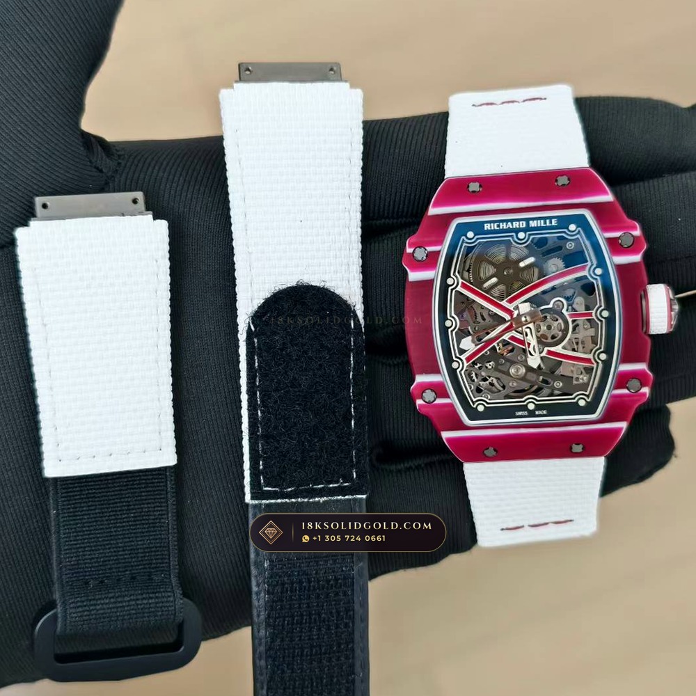 Richard Mille RM 67-02 Automatic Extra-Flat Mutaz Barshim Crimson Quartz TPT Hand-Chamfered Bevel Spec — Salon Edition angle 2