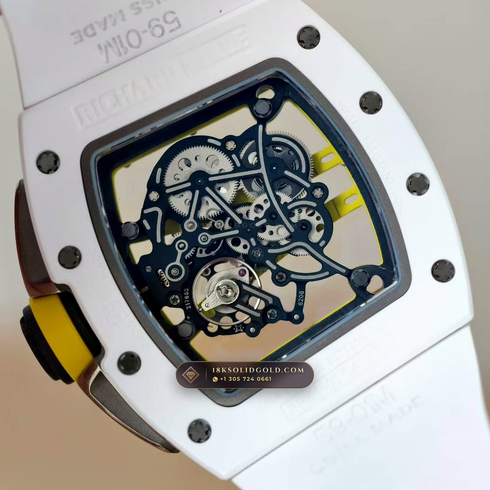 Richard Mille RM 61-01 Yohan Blake Asymmetric Monte-Carlo Showroom Spec — Salon Edition — Studio Gallery Plate VII in Carbon TPT & Grade 5 Titanium (55.8g Verified Mass, Richard Mille Cal. RMUL2 Free-Sprung Skeleton)