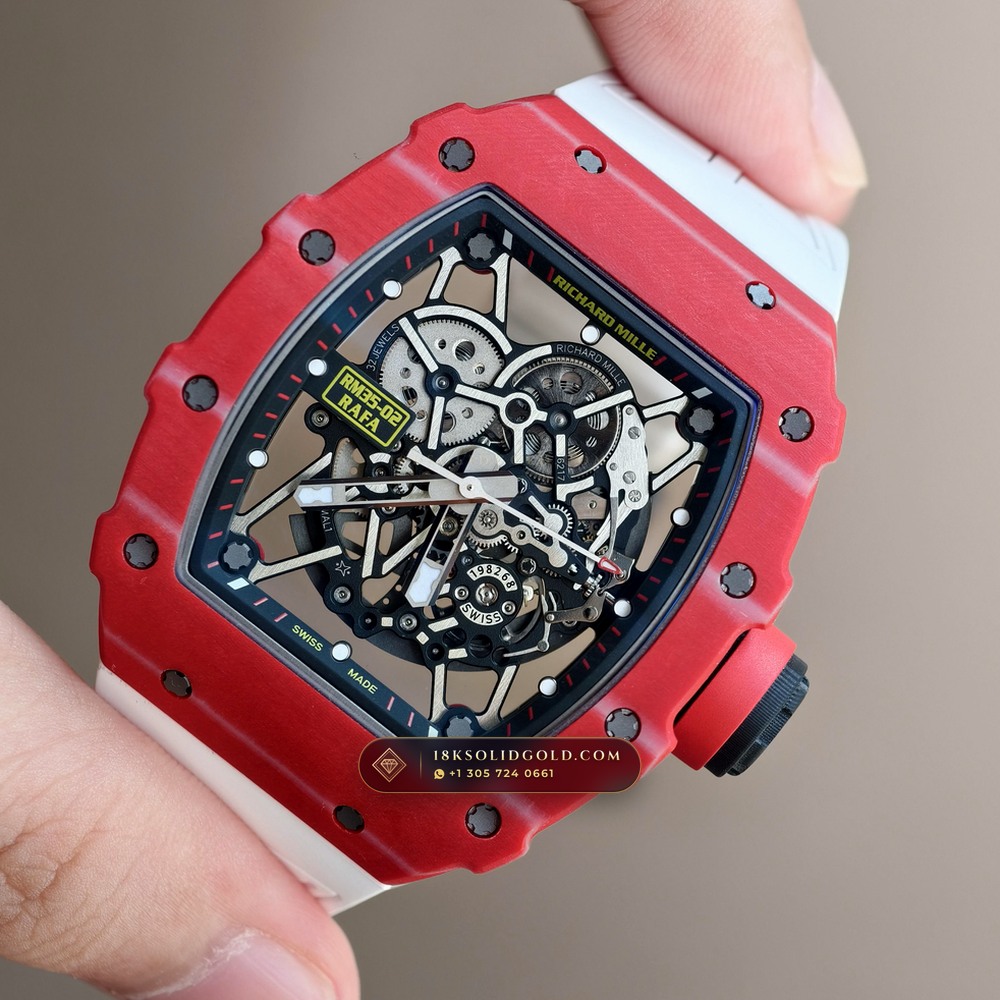 Richard Mille RM 35-02 Rafael Nadal Automatic Crimson Quartz TPT — Salon Edition angle 3