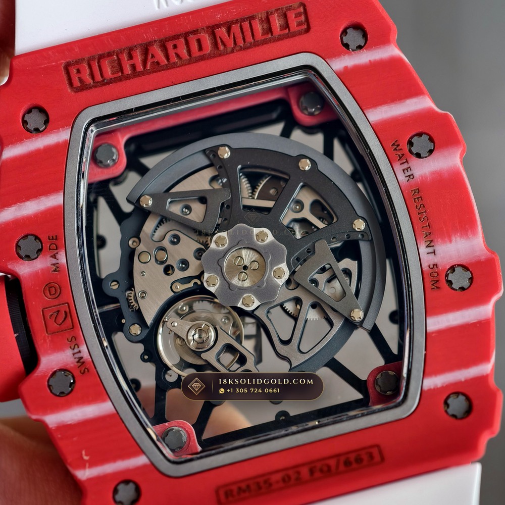 Richard Mille RM 35-02 Rafael Nadal Automatic Crimson Quartz TPT — Salon Edition — Studio Gallery Plate VIII in Carbon TPT & Grade 5 Titanium (50.2g Verified Mass, Richard Mille Cal. RMAL1 Variable-Geometry Rotor)