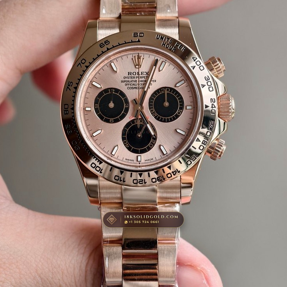 Rolex Cosmograph Daytona Sundust Dial & Black Subdials 18K Everose Gold Reference 126505 — Hallmarked Edition