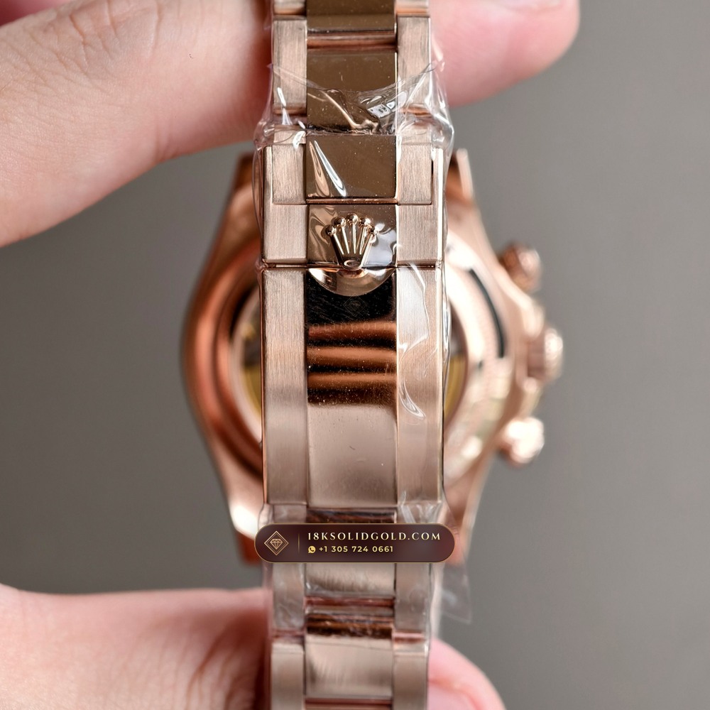 Rolex Cosmograph Daytona Sundust Dial & Black Subdials 18K Everose Gold Reference 126505 — Hallmarked Edition — Studio Gallery Plate VIII in 18K Rose Gold Au750 (216.2g Verified Mass, Rolex Manufacture Cal. 4131 - 72h Power Reserve)