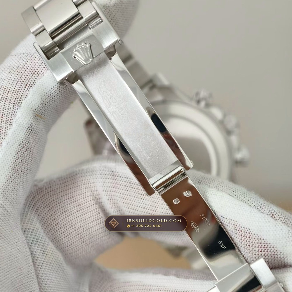 Rolex Cosmograph Daytona 950 Platinum Reference 116506 — Hallmarked Edition — Studio Gallery Plate VII in 950 Platinum Pt950 (282.1g Verified Mass, Rolex Manufacture Cal. 4130 - 72h Power Reserve)