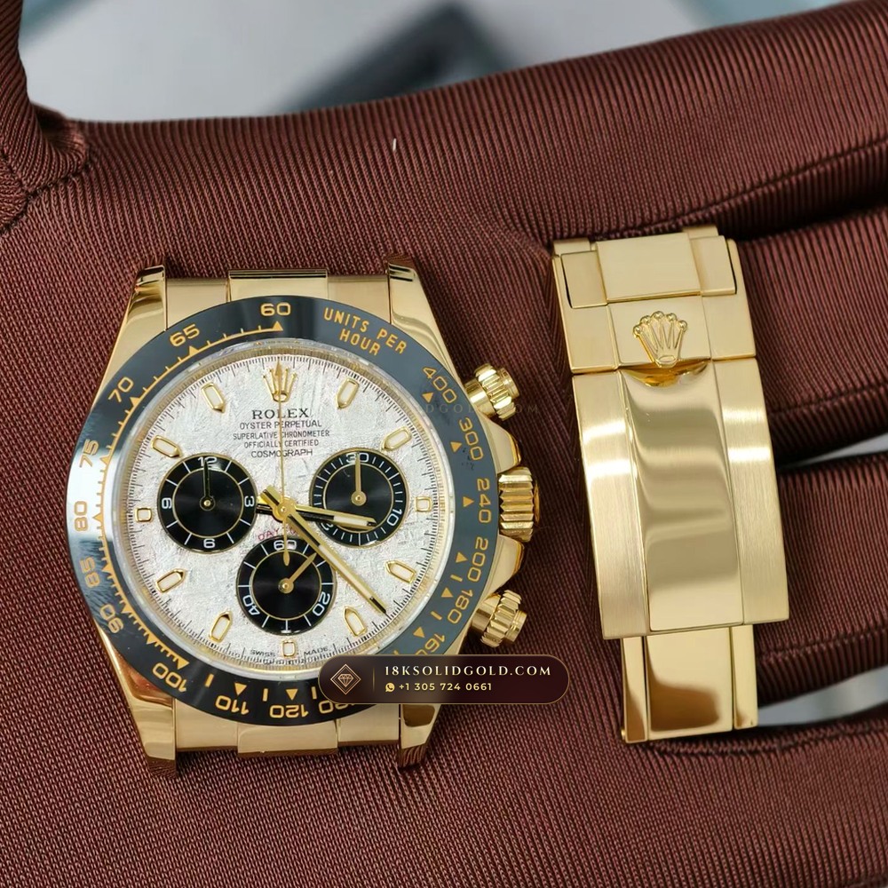 Rolex Cosmograph Daytona Gibeon Meteorite Dial 18K Yellow Gold Reference 116518LN — Hallmarked Edition