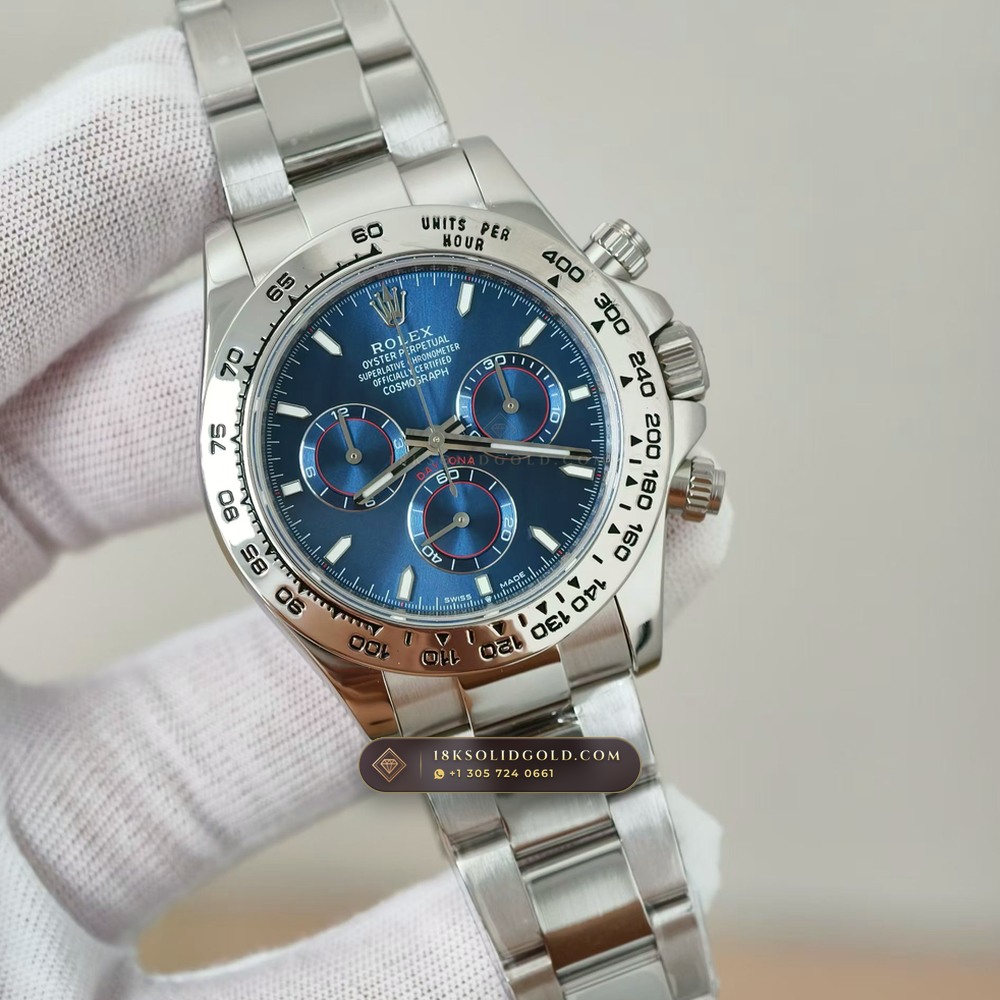 Rolex Cosmograph Daytona 18K White Gold Reference 126509 — Hallmarked Edition angle 2