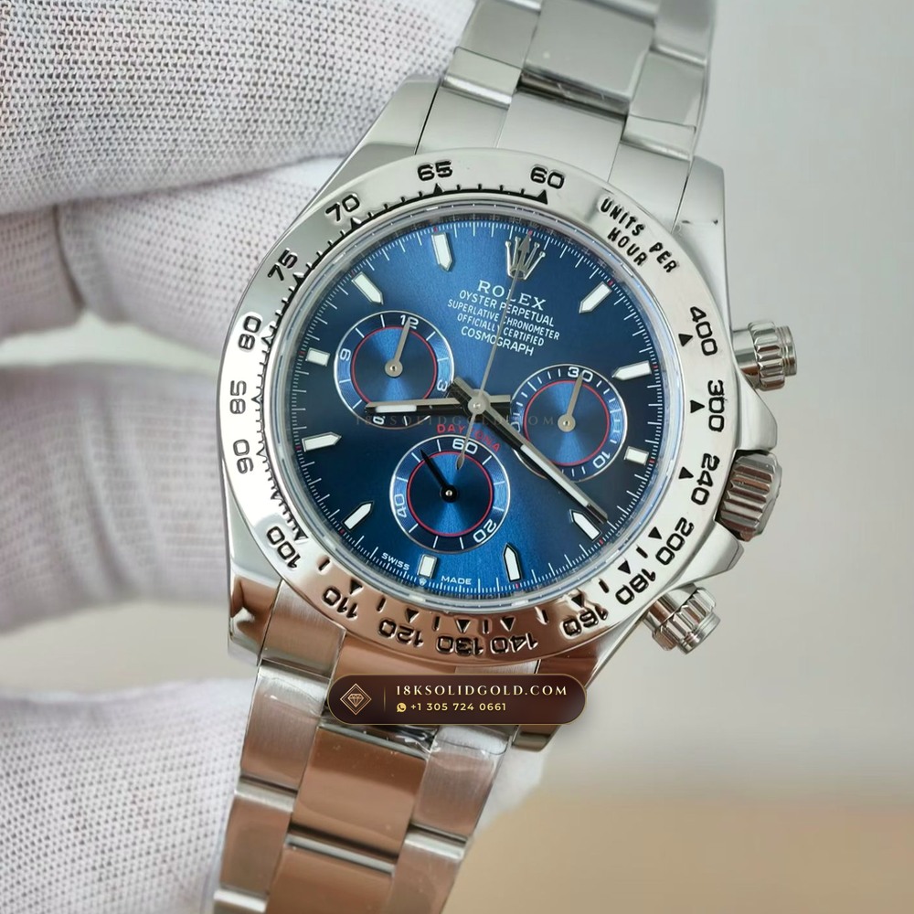 Rolex Cosmograph Daytona 18K White Gold Reference 126509 — Hallmarked Edition angle 3