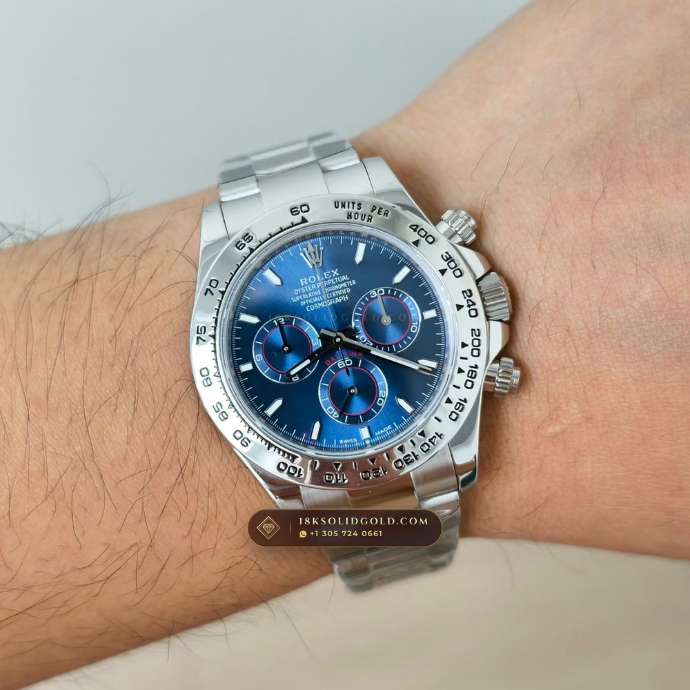 Rolex Cosmograph Daytona 18K White Gold Reference 126509 — Hallmarked Edition — Studio Gallery Plate VIII in 18K White Gold Au750 (216.7g Verified Mass, Rolex Manufacture Cal. 4131 - 72h Power Reserve)